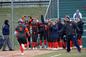 Corinne Ozanne blasted the 46th and 47th home runs of her career on Wednesday to set Syracuse's all-time career record.