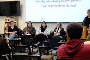 Panelists discussed their experiences as Indigenous people on SU's campus and what they think non-Indigenous people can do to show support. Many emphasized the importance of educating both students and faculty about modern Indigenous life.